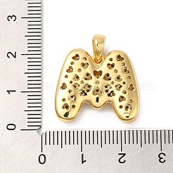 Brass Micro Pave Cubic Zirconia Pendants&nbsp;KK-E061-03G-13
