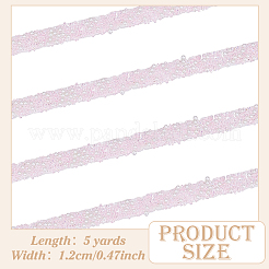 樹脂ホットフィックスラインストーン  DIYアートクラフト用  縫い  ピンク  13x3mm&nbsp;DIY-WH0671-215A