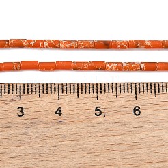 染色合成インペリアルジャスパービーズ連売り  コラム  レッドオレンジ  4x2mm  穴：0.8mm  約102個/連  15.75''（40センチメートル）&nbsp;GG-CBAED3F-A13