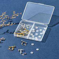12Pcs 3 ColorS Brass Screw On Clip-on Earring Findings&nbsp;KK-FS0001-32