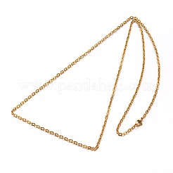 304ステンレススチールアズキチェーンネックレス  カニカン付き  ミックスカラー  29.5インチ（74.9cm）&nbsp;NJEW-O058-13
