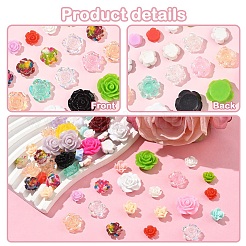 50Pcs 5 Styles Resin Cabochons&nbsp;CRES-YW0002-40