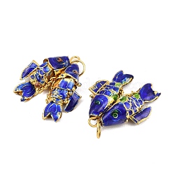 Brass Cloisonne Pendants&nbsp;KK-P251-A01-G-07