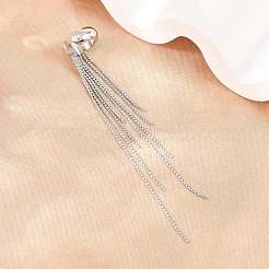 304 Stainless Steel Tassel Cuff Earrings for Women&nbsp;SA-H003-06P