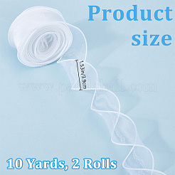 2 Rolls Polyester Chiffon Ribbon&nbsp;DIY-CP0010-71