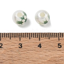 Sports Printed ABS Plastic Beads&nbsp;PL-CBA1C22-06