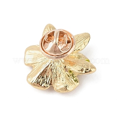 合金ブローチ  エナメルピン  花  ライトゴールド  25x23mm&nbsp;JEWB-B017-01