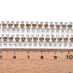 鉄ラインストーンカップチェーン  スプールで  銀  ペルー  8.5x3mm  約14.99フィート（4.57m）/ロール&nbsp;CH-T006-04S-09