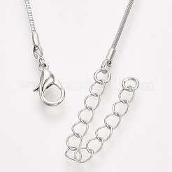 Brass Square Snake Chain Necklace Making&nbsp;MAK-T006-10A-P