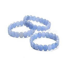 Oval Natural Malaysia Jade Beaded Stretch Bracelets&nbsp;G-P589-02A-01