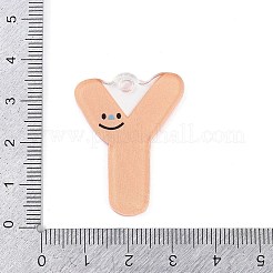 アクリルパーツ  笑顔の文字  文字y  29~38x21.5~34.5x2.3mm  穴：3mm&nbsp;MACR-R002-01Y