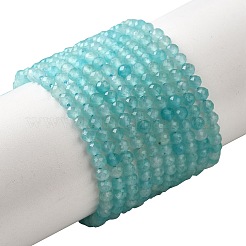 天然石アマゾナイトビーズ連売り  多面カット  ラウンド  3mm  穴：0.5mm  約137個/連  15.35''（39センチメートル）&nbsp;G-V001-A01-3MM-01