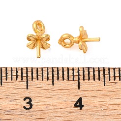 ラックメッキ真鍮製ペンダントベイル  鉛フリー＆カドミウムフリー  長持ちメッキ  花  18KGP本金メッキ  8.5x5.5mm  穴：1mm&nbsp;KK-Z070-22G-01