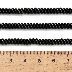 Natural Black Onyx Beads Strands&nbsp;X-G-L635-A01-4x2mm-01