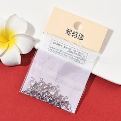 シェグレース 真鍮 パヴェ キュービックジルコニア フラット ラウンド コネクター チャーム  カドミウムフリー＆ニッケルフリー＆鉛フリー  長持ちメッキ  プラチナメッキ  ピンク  11x6x3mm  穴：1mm&nbsp;XGRQ2O695-443B-P