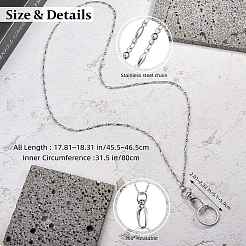 304 Stainless Steel Chains Neck Strap Lanyard&nbsp;HJEW-SW00134