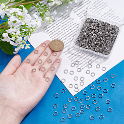 変色しない304ステンレススチール製スプリットリング500個。  ダブルループ丸カン  ステンレス鋼色  7x1mm  内径：6mm  単線：0.6mm&nbsp;STAS-UN0065-26P-03