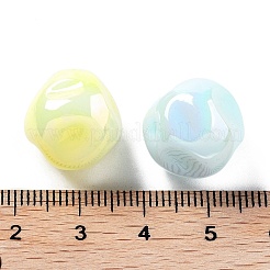 UVメッキアクリルビーズ  虹色の  暗闇で光る  不規則なラウンド  15.5x15.5x15.5mm  穴：2.8mm&nbsp;MACR-K357-10G