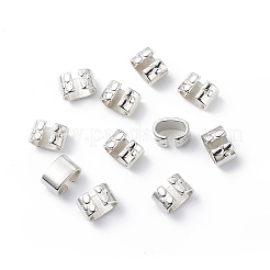 合金スライドチャーム  長方形  プラチナ  12x8mm  内径：5x10mm&nbsp;PALLOY-I036-P