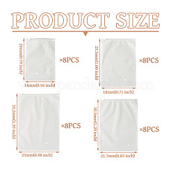 32Pcs 4 Styles Frosted PE Jewelry Zip Top Storage Bags&nbsp;ABAG-TA0001-30