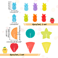 2 Sets 2 Style Silicone Wine Glass Charms&nbsp;AJEW-NB0005-70