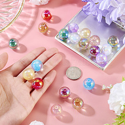 10色のアクリル模造猫目ビーズ  ラウンド  ミックスカラー  16mm  穴：2mm  2個/カラー&nbsp;FIND-TA0009-23A