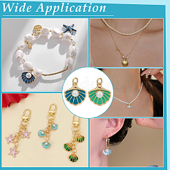 8Pcs 2 Colors Brass Enamel Pendants&nbsp;KK-PH0014-84