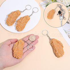 4Pcs Chicken Nugget PVC Pendant Keychains&nbsp;KEYC-SC0002-21A