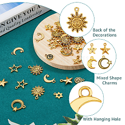 100Pcs 10 Style Tibetan Style Alloy Pendants&nbsp;FIND-FH0008-21