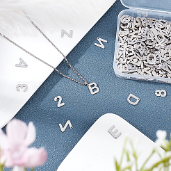 288Pcs 36 Style 304 Stainless Steel Alphabet LetterA~Z Charms and Number 1~9 Charms&nbsp;STAS-DC0002-31