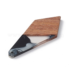 Pearlized Resin & Walnut Wood Pendants&nbsp;WOOD-C016-01A