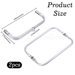 アルミ製バッグハンドル2個  バッグ交換用アクセサリー  銀  9.5x25x2cm&nbsp;FIND-BBC0004-96C