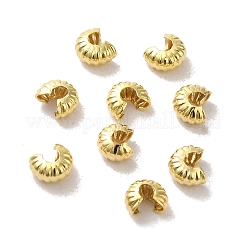 真鍮製つぶし玉カバーカシメ玉カバー  カドミウムフリー＆鉛フリー  24KGP本金メッキ  5.2x3mm  穴：3.5mm&nbsp;X-FIND-Z039-13B-G