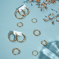 5 Pairs 5 Styles PVD Vacuum Plating 304 Stainless Steel Huggie Hoop Earrings for Women&nbsp;EJEW-ME0001-07