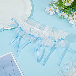Polyester Lace & Plastic Pearl Leg Ring&nbsp;HJEW-WR00033