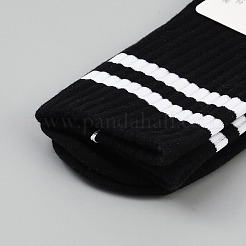 スポーツヨガ用コットンストライプソックス  ブラック  260x150x3mm&nbsp;AJEW-WH20086-001B