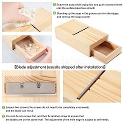 石鹸面取りカンナ  石鹸トリミングツール  ベベラープレーナー切削工具付き  手作り石鹸作り用品用  ナバホホワイト  18.6x10.4x5.2cm&nbsp;TOOL-WH0119-49