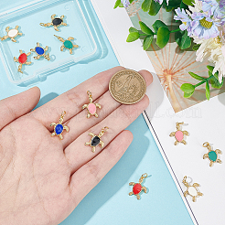 12Pcs 6 Colors Brass Pendants&nbsp;KK-NB0003-37