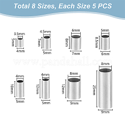 304 Stainless Steel Tube Beads&nbsp;STAS-UN0001-73P