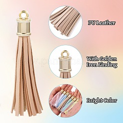 PU Imitation Leather Tassel Pendants&nbsp;FIND-TA0005-07A
