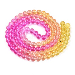 Baking Paint Transparent Glass Beads&nbsp;X-DGLA-M001-8mm-05