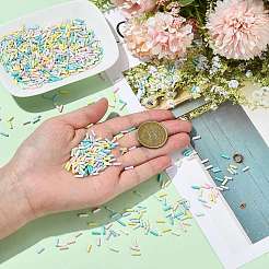 50G Baking Paint Glass Twisted Bugle Beads&nbsp;GLAA-SZ0002-06