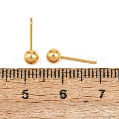 Brass Round Stud Earrings&nbsp;EJEW-C171-01B-G