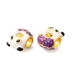 Alloy Enamel European Beads&nbsp;MPDL-F020-11C-MG02