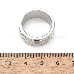 304ステンレススチール指輪  長持ちメッキ  ステンレス鋼色  10mm  usサイズ7（17.3mm）&nbsp;SA-CBA289B-02P