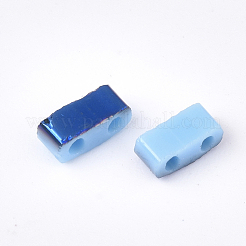 Electroplate Opaque Glass Seed Beads&nbsp;SEED-S023-18B-03E