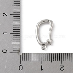 真鍮のツイスターの留め金  長持ちメッキ  鉛フリー＆カドミウムフリー  プラチナ  16x9x3mm  穴：1mm&nbsp;KK-L245-38P