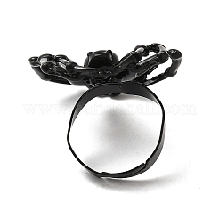 Alloy Spider Adjustable Ring for Halloween&nbsp;LS-RJEW-O048-01EB