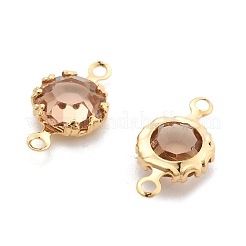Eco-Friendly Brass Glass Connector Charms&nbsp;KK-H442-62G-04