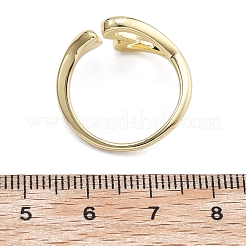 Rack Plating Brass Cuff Finger Rings for Women&nbsp;RJEW-M028-37G